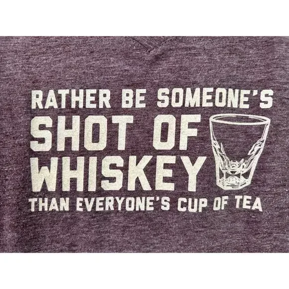 BUFFALO TRACE "Shot of Whiskey" V-Neck Ladies Tee Sz XL Bartender Industry RARE - Picture 2 of 5